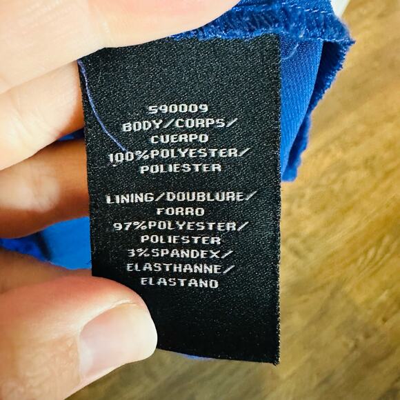 SLATE & WILLOW Cobalt Blue Lace Sleeveless Partially Lined Midi Dress Size 4 - Picture 9 of 12